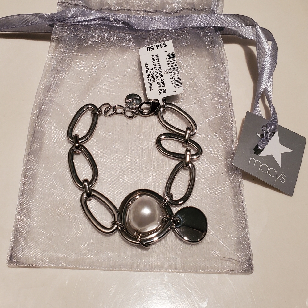 Alfani Pearl Charm Bracelet